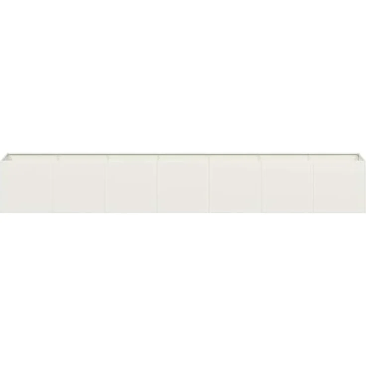vidaXL Pflanzkübel Weiß 280x40x40 cm Kaltgewalzter Stahl, Robust und geräumig – Bild 4