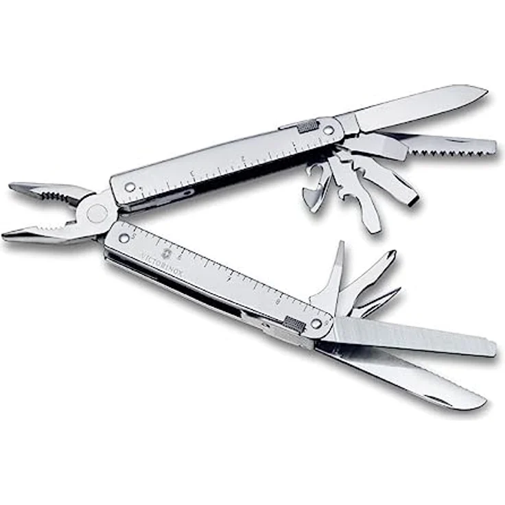 Victorinox, Multifunktionswerkzeug, Swiss Tool X Plus Ratchet, silber (40 Funktionen, Feststellklinge, Kombi-Spitzzange, Hartdraht-Schneider) – Bild 2
