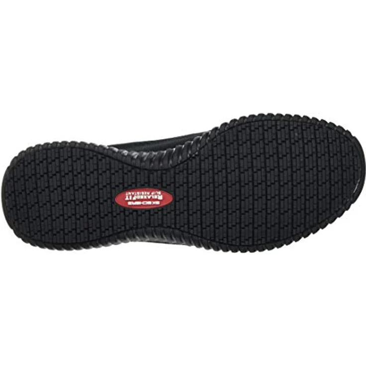 Skechers CESSNOCK, Berufsschuh Schnürschuh für Gastronomie und Pflege, Schwarz, mit stretch bungee Schnellschnürung und Skechers Air-Cooled Memory Foam – Bild 4