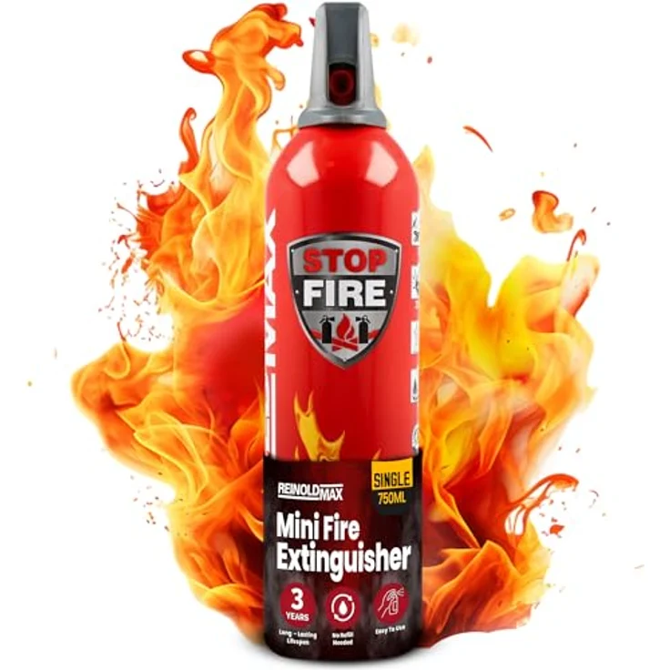 044023 ReinoldMax StopFire 750ml Feuerlöschspray Pkw, SUV, Wohnmobile, Quad, Van, Freizeit, Lkw (Ø x H) 72mm x 315mm – Bild 2