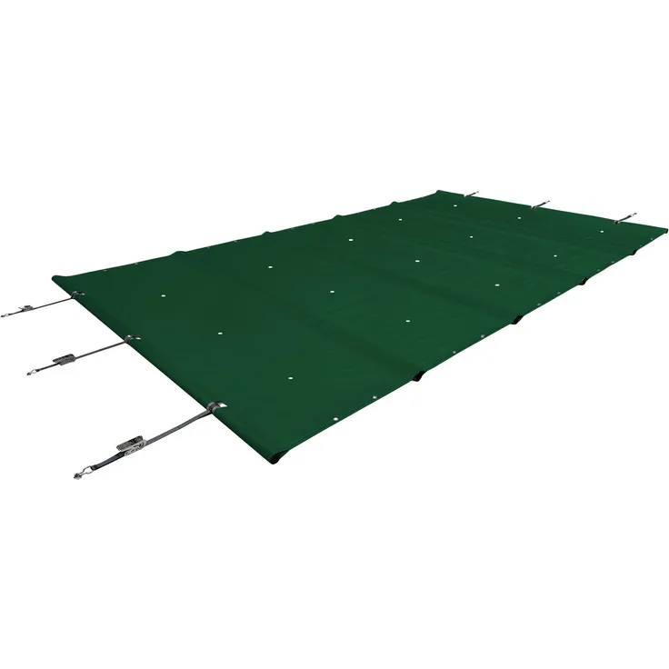 SafeDeluxe Pool-Abdeckplane, Rollschutzabdeckung aus wetterfestem PVC, reißfest und wasserfest, ohne Stangen, mit Abflussöffnungen