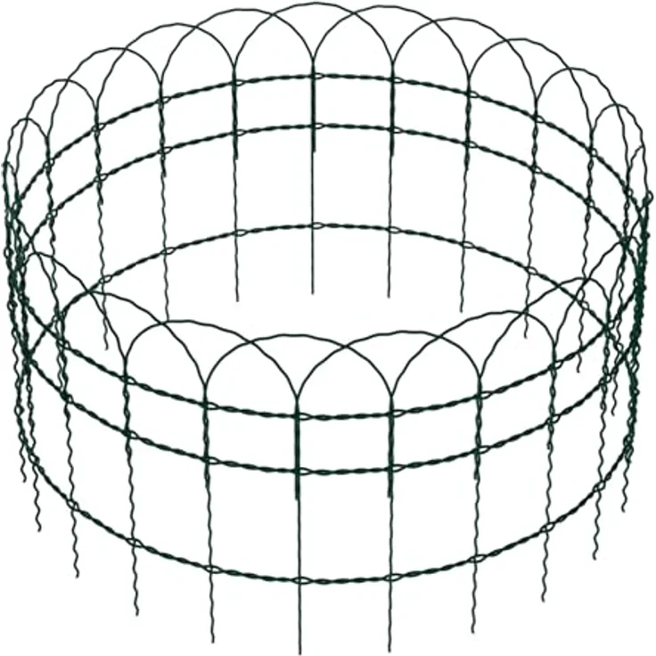 Wiltec Gartenzaun Maschendrahtzaun 0,65X10M, PVC-beschichtet, grün, robust und wetterfest – Bild 1