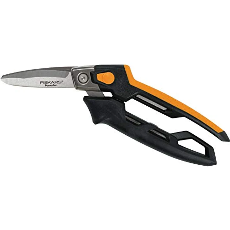 Fiskars Hochleistungsuniversalschneider, Bis zu 30% mehr Kraft, Länge 12 cm, Hitzebehandelte Klingen/Kunststoff Griff, Schwarz/Orange, PowerArc, 1027206 – Bild 1