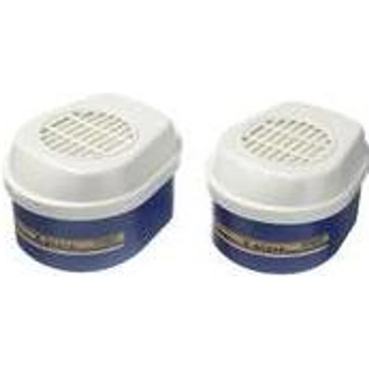 Dräger Kombi-Filter Bajonett X-plore A2B2E2K2 Hg P3 RD, 2er Pack, blaues ABS-Kunststoffgehäuse, kompatibel mit X-plore® 3300/3500 und 5500 Masken