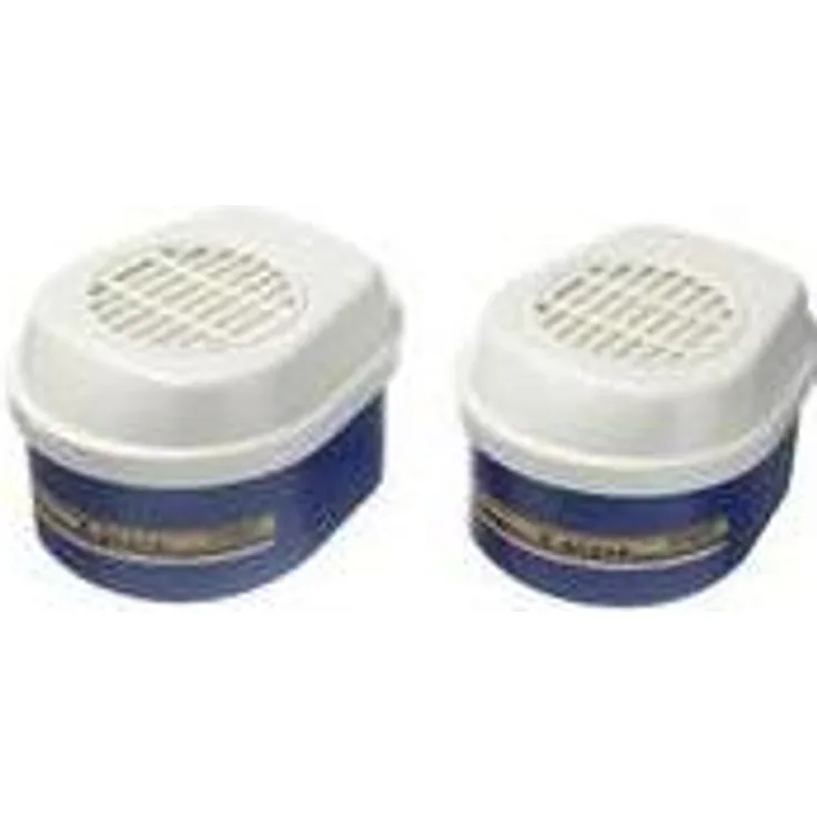 Dräger Kombi-Filter Bajonett X-plore A2B2E2K2 Hg P3 RD, 2er Pack, blaues ABS-Kunststoffgehäuse, kompatibel mit X-plore® 3300/3500 und 5500 Masken