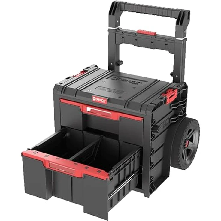 Qbrick System PRO Cart 2.0 Plus, Werkzeugkoffer mit 9-Zoll-Rädern und integrierten Schubladen für flexible Aufbewahrung – Bild 3