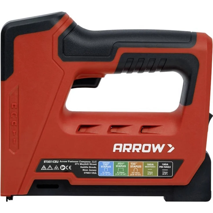 Arrow ET501C 200314 Akkutacker, kabellos mit 600 Schüssen pro Akkuladung, Klammernlänge 8-10mm