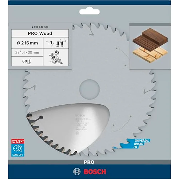 Bosch Professional Kreissägeblatt Optiline Wood (für Holz, 216 x 30 x 2 mm, 60 Zähne, Zubehör Kreissäge) – Bild 2