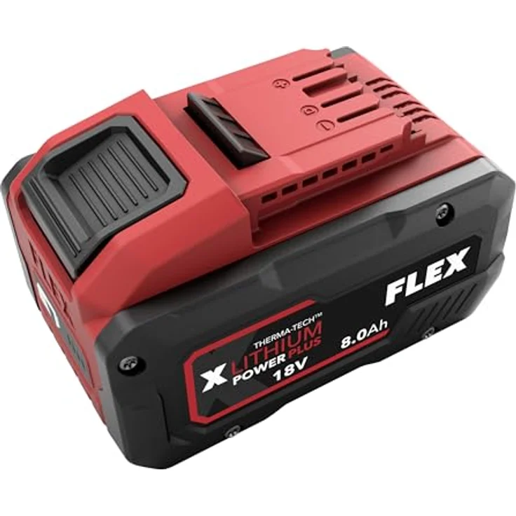 FLEX AP 18/8.0 Akku-Pack Li-Ion Power Plus 18 V, 8.0 Ah, Werkzeugakku mit Therma-Tech Technologie, Ersatzakku mit Ladezustandsanzeige 532748, Schwarz