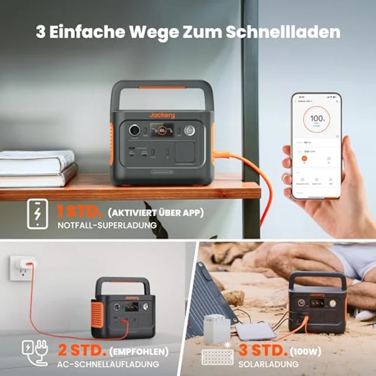 Jackery Explorer 240, Power Station mit 256 Wh, 3.60 kg, Bluetooth & WiFi, mobiler Stromspeicher – Bild 7