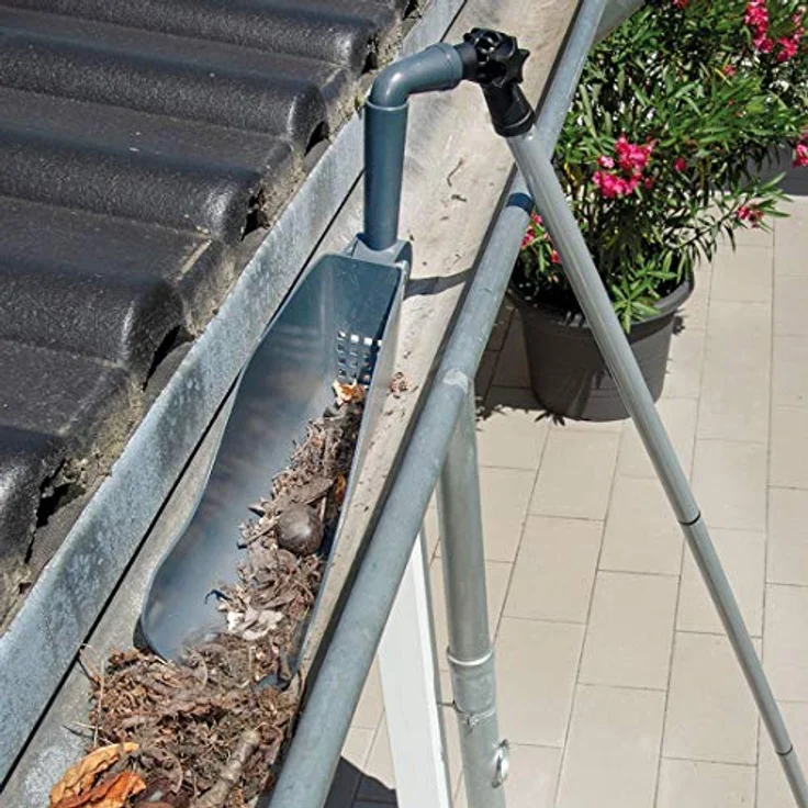 Wenko Dachrinnenschaufel Maxi, Dachrinnenreiniger mit Teleskopstiel, Reinigen ohne Leiter - Preisvergleich – Bild 2