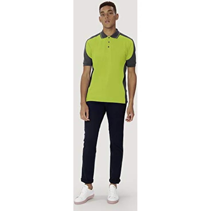 HAKRO Poloshirt Contrast Mikralinar 839, rot/anthrazit, M – Bild 6