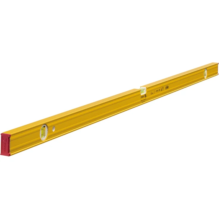 STABILA Wasserwaage Type 80 AS-2, 150 cm, verstärktes Alu-Profil, 1 Horizontal-Libelle, 2 Vertikal-Libellen, integrierte Rutsch-Stopper, Made in Germany – Bild 1
