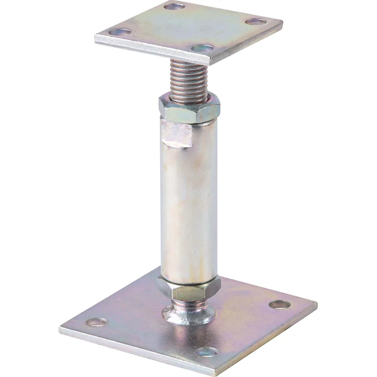 Alberts Pfostenträger | höhenverstellbar, zum Aufschrauben | galvanisch gelb verzinkt | Höhe 150 - 190 mm | 2er Set 
(212971) – Bild 3