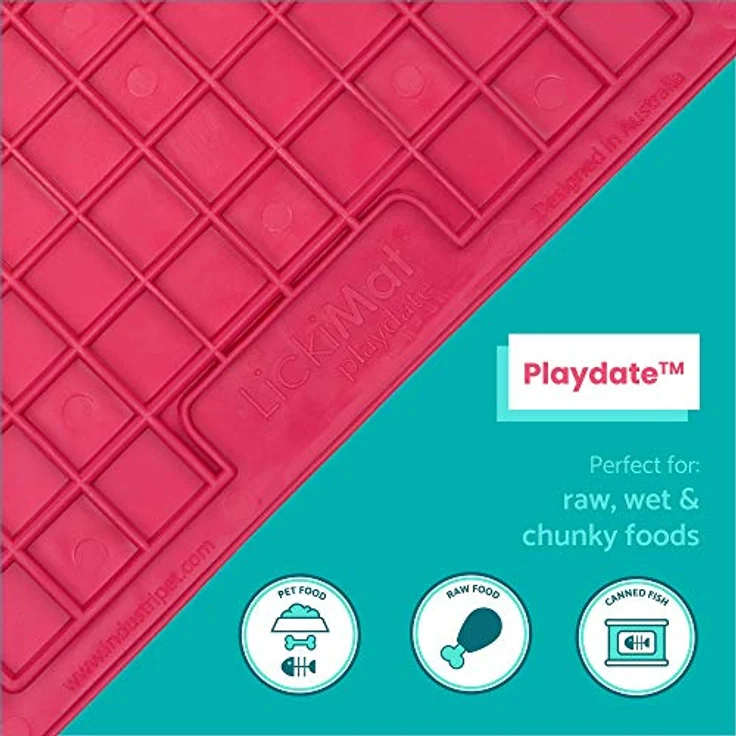 LickiMat Classic Playdate Cat Slow Feeder Lick Mat, Langeweile Angstreduzierung Perfekt für Futter, Leckereien, Joghurt oder Erdnussbutter Lustige Alternative zu einem Slow Feed Katzennapf oder -napf, – Bild 5