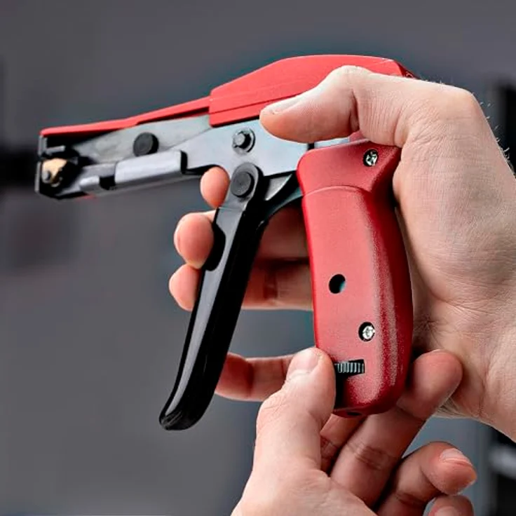 StarTech Nylon-Kabelbinderpistole, Werkzeug zum Schneiden und Installieren von Kabelbindern, rot, für Kabelbinder 2,4 - 4,8 mm – Bild 9