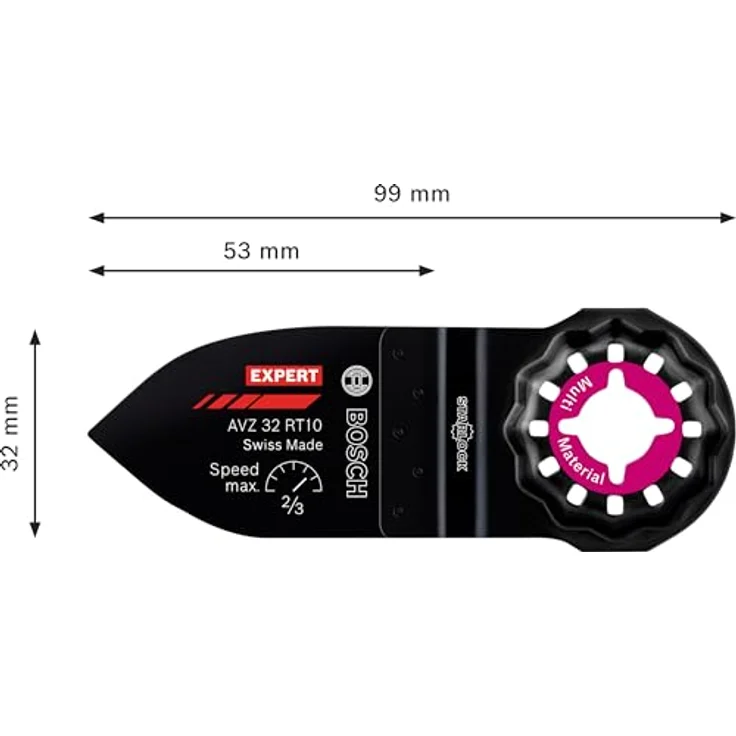 Bosch Professional Expert Sanding Finger Fine AVZ 32 RT10 Schleifplatte für Multifunktionswerkzeuge, 32 x 50 mm – Bild 3