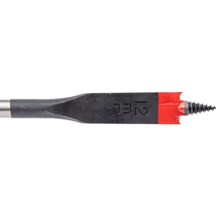 C.K Tools Vorteck Flachfräsbohrer Holzbohrer 12 mm x 152 mm, Selbstziehende Gewindespitze, 1/4 Zoll Hex Quick Lock Schaft, Carbonstahl, Schlagschrauber geeignet, CK T2953-12 – Bild 5