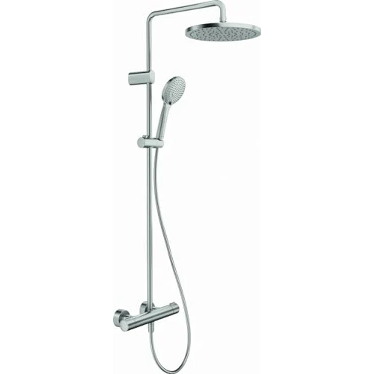 Duravit Shower Systems Duschsystem, Aufputz-Wandmontage mit Thermostatkartusche, höhenverstellbare Handbrause, 3 Strahlarten, inklusive HeatLock-Funktion und EasyClean-Technologie – Bild 4