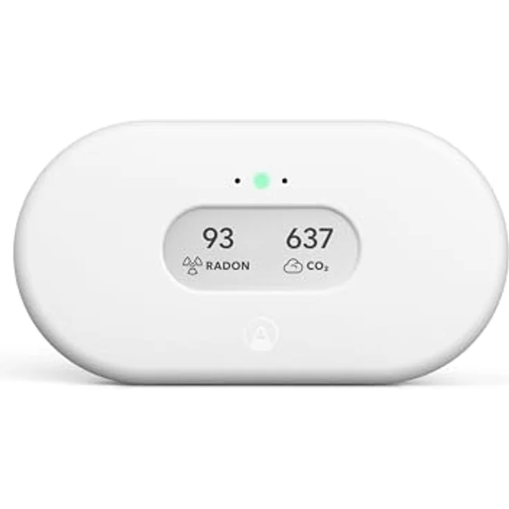 Airthings 2960 View Plus - Intelligenter Radon und Luftqualität-Messgerät (Feinstaub, Radon, CO2, VOC, Luftfeuchtigkeit, Temperatur) – Bild 2