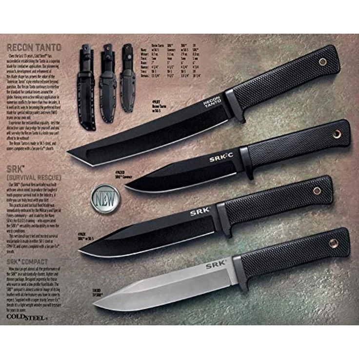 Cold Steel SRK Compact Fixed Blade, schwarz – Bild 5
