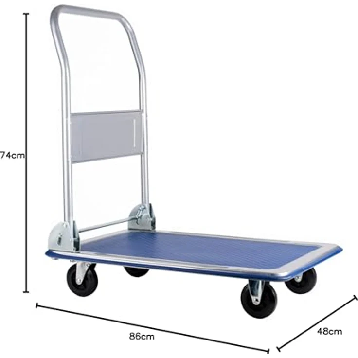 pavo Transportwagen 8037421, Ladewagen mit 150 kg Tragfähigkeit und robuster Stahlkonstruktion – Bild 4