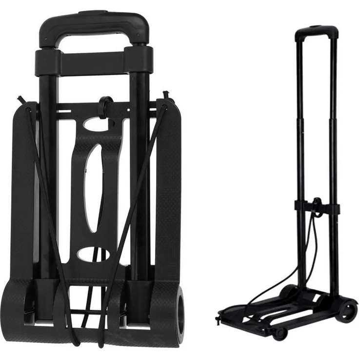 HAC24 Sackkarre Universelle Transportkarre Stapelkarre Klappbar Transporthilfe Anthrazit/Schwarz, Traglast 30 kg