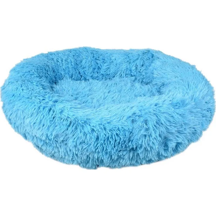 Flamingo Tierbett Hundebett Krems rund blau, bequem gefüllt mit Polyesterfaser und waschbar bei 30°C