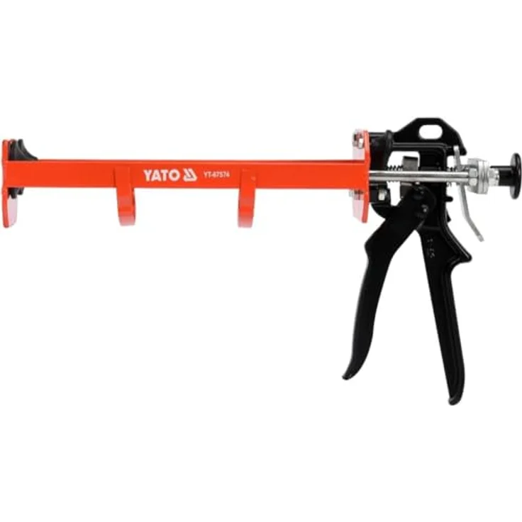 YATO YT-67574 Kartuschenpistole, 800 ml, Schwarz/Orange/Silber, für Innen- und Außeneinsatz – Bild 2