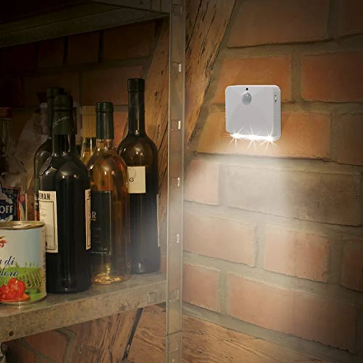 EASYmaxx 2 Wandleuchten mit Bewegungsmelder mit automatischem EIN- und Ausschalten | je 3 LEDs | Aufkleben oder Anbohren | 3 m Erfassungsradius [weiß] – Bild 3