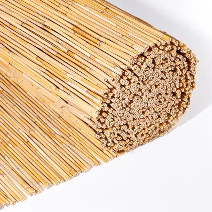 Intergo Schilfrohrmatte sichtschutz windschutz sichtschutzmatte schilfmatte 100x300cm – Bild 3