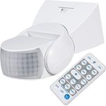 Maclean MCE241 Infrarot-Bewegungssensor Automatischer Lichtschalter mit Fernbedienung IP65 180 ° Grad Erfassungswinkel bis 12m