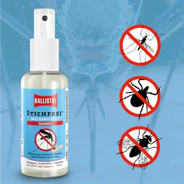 Ballistol Stichfrei 26925, Insektenschutz-Spray mit 20% Icaridin, Schutz bis zu 8 Stunden, 20ml – Bild 5
