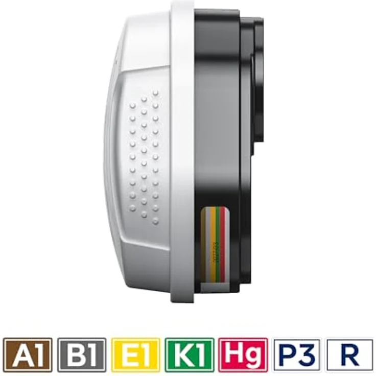 Dräger X-plore Atemschutzmaske, Kombi-Filter P3 Bajonett A1B1E1K1 Hg, Schutz gegen Gase, Dämpfe und Partikel – Bild 9