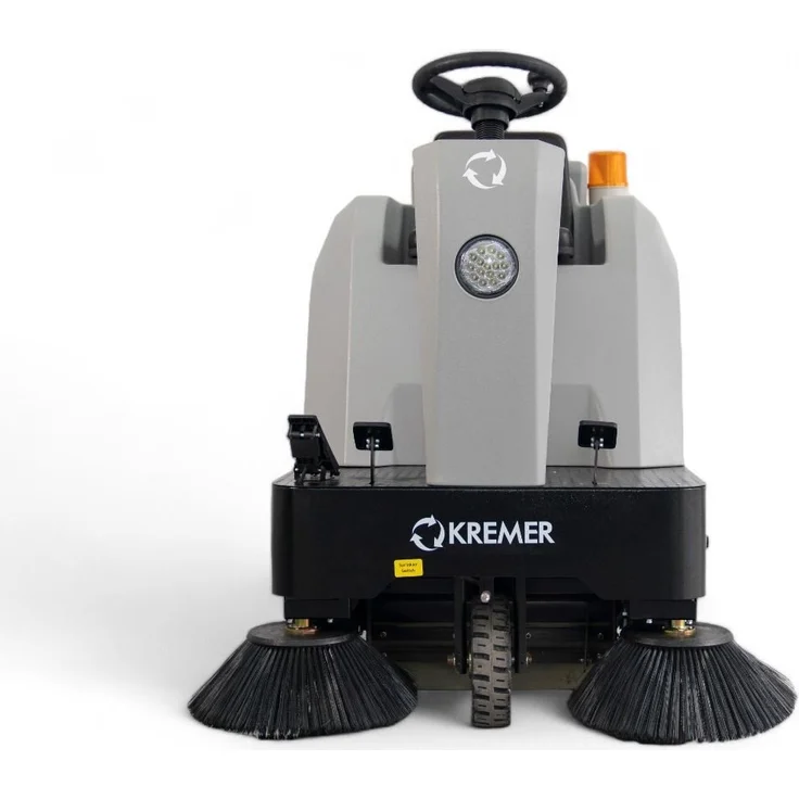 Kremer Reinigungsgeräte Kehrmaschine Aufsitz - Kehrmaschine KRYZS4 48V 6.380 m²/h Flächenleistung, 125,00 cm Arbeitsbreite, 700W Motorleistung, 10 km/h Spitzengeschwindigkeit – Bild 1