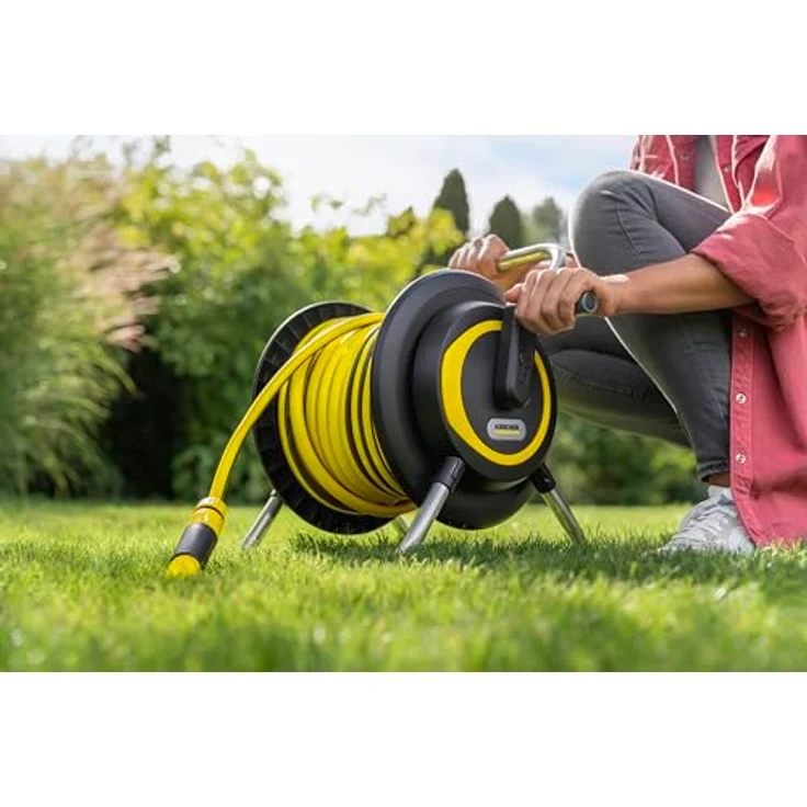 Kärcher HR 3.20 Schlauchträger Set, max. 40 m Kapazität, inkl. 20 m Schlauch und Zubehör, Schwarz – Bild 4