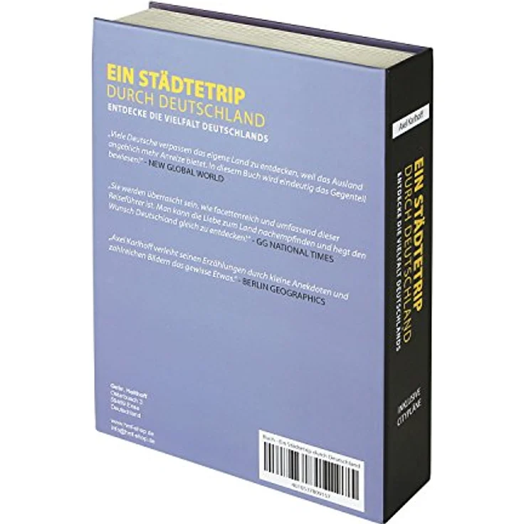 HMF 80915 Buchtresor Geldkassette Papierseiten | 23 x 15 x 4 cm | Städtetrip Deutschland – Bild 5
