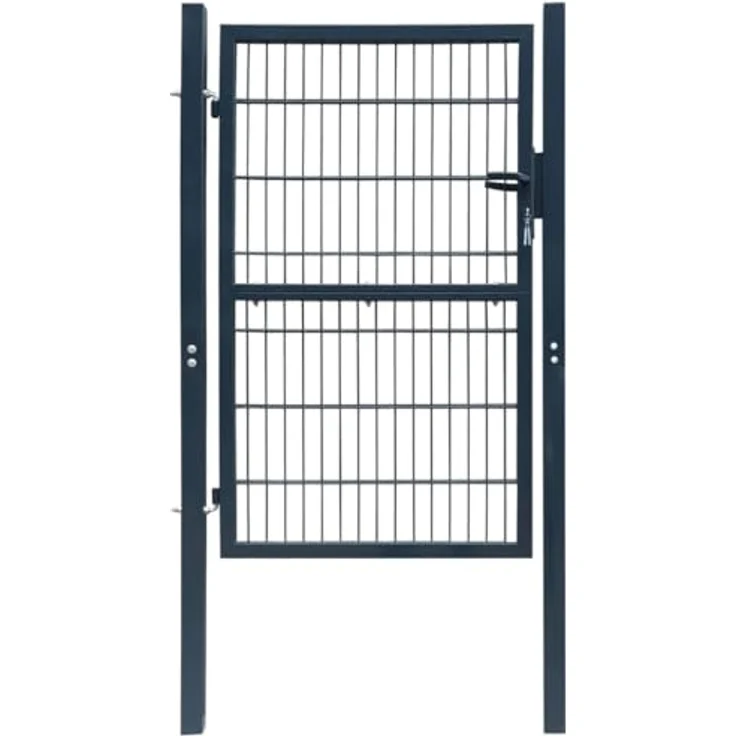 VidaXL 2D Zauntor (Einzeltor) anthrazitgrau 106 x 230 cm – Bild 2