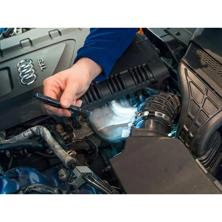 Hazet LED Stiftleuchte 1979-74, fokussierbar, 500 Lumen, 3 Helligkeitsstufen, USB-C Ladefunktion, IP44, 158 mm, 100 m Leuchtweite, schwarz – Bild 2