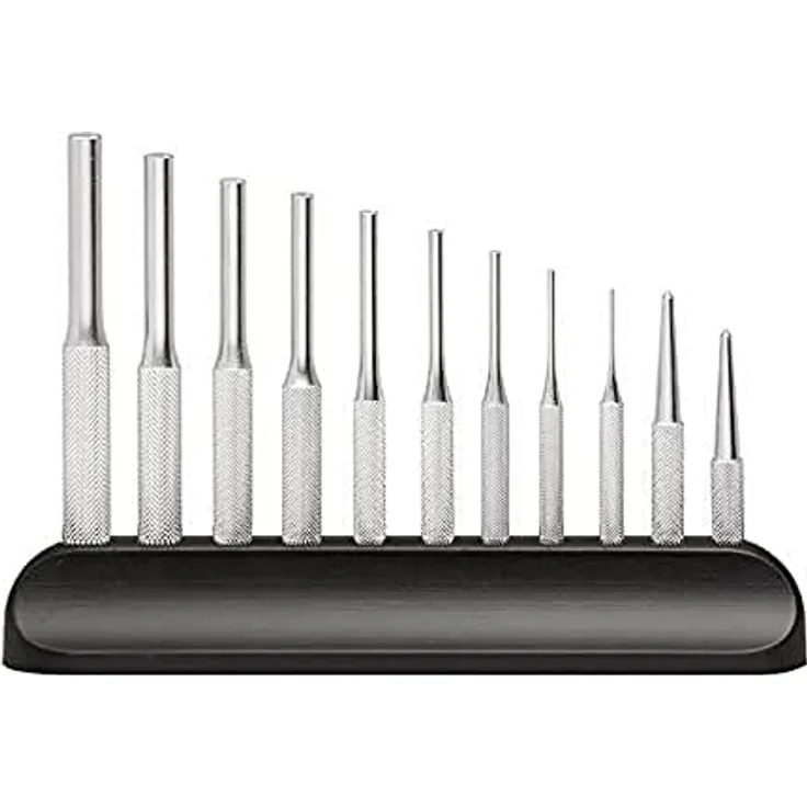 PB Swiss Tools Splintentreiber PB 715 H, Meißelset mit zylinderförmigen Dorne und nachvergüteten Schlagköpfen, strapazierfähig und rutschfester Schaft