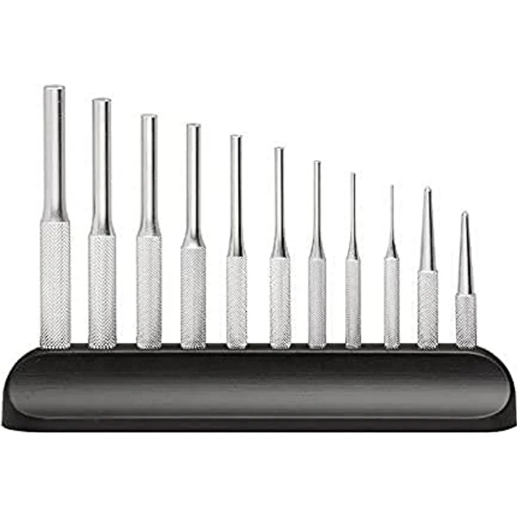 PB Swiss Tools Splintentreiber PB 715 H, Meißelset mit zylinderförmigen Dorne und nachvergüteten Schlagköpfen, strapazierfähig und rutschfester Schaft – Bild 1