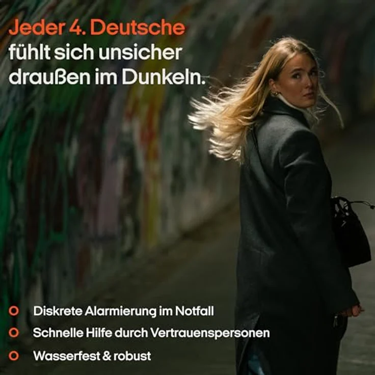 SIRÈNE OOONO SIRÈNE - Intelligenter Taschenalarm mit App Live-Standort, kompaktes Design für Frauen, Männer & Kinder, lauter Alarm auf Knopfdruck – Bild 5