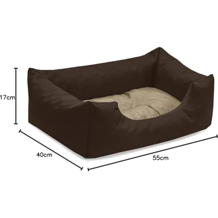 BedDog Tierbett Hundebett MIMI mit Rand, Kissen zum rausnehmen, robustes Hundekorb in Schwarz – Bild 6