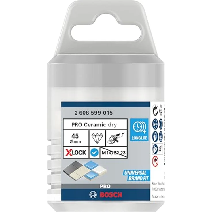 BOSCH Diamanttrockenbohrer Pro Core Cutter dry, X-Lock, Ø 45 mm für harte Fliesen und Stein – Bild 2