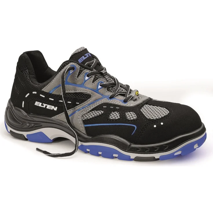 "ELTEN EASY blue ESD S1 72178 1-tlg Arbeitsschuh mit Stahlkappe und ESD PRO grey Einlegesohle, blaue Mesh- und Textilmaterialien" – Bild 1