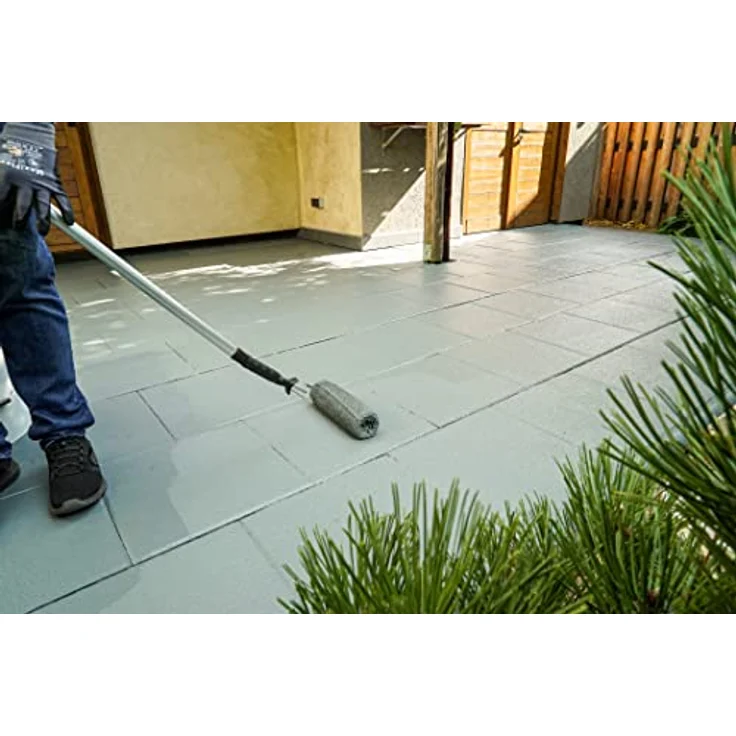 Ultrament Beton Frisch 4L Telegrau, deckende Betonfarbe für Pflastersteine & Beton, UV- & witterungsbeständig, wasserbasiert, für Außenbereiche – Bild 3