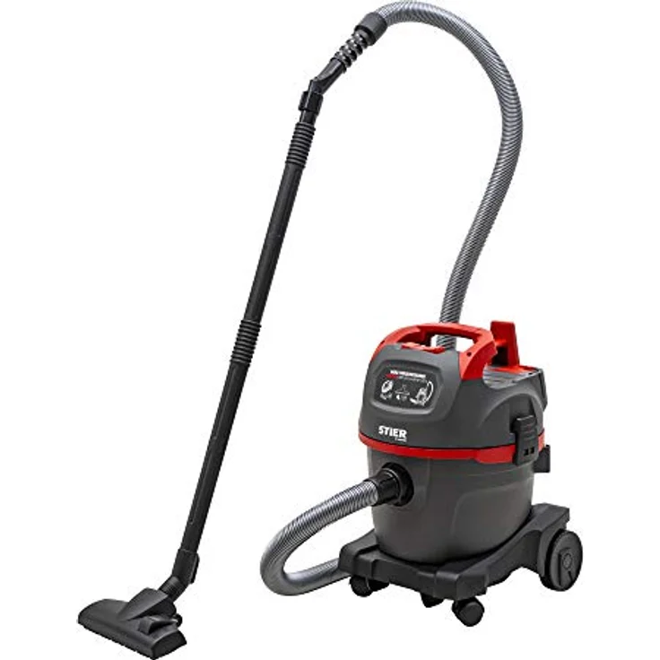 STIER Nass-Trockensauger SNT-20 Premium, 1400W, 20L Behälter, Industriesauger, 8m Kabel, mit Ausblasfunktion und Zubehörhalterung, Werkstattsauger – Bild 1
