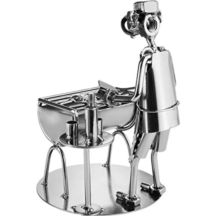 Schraubenmännchen Barbecue Grill - Grillmeister Metallfigur Handarbeit – Bild 5
