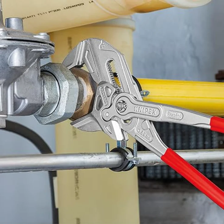 KNIPEX 86 03 400 Zangenschlüssel XL Zange und Schraubenschlüssel in einem Werkzeug mit Kunststoff überzogen verchromt 400 mm – Bild 5