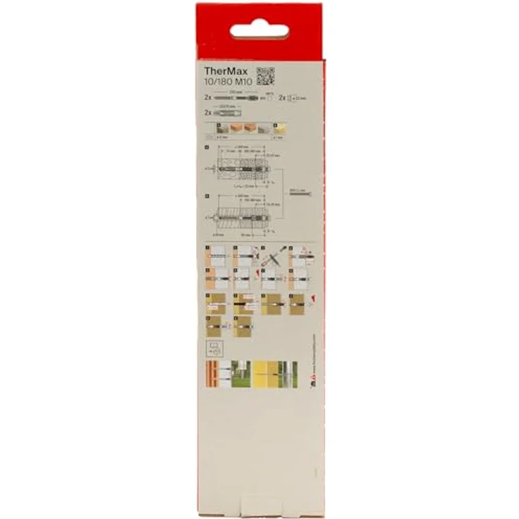 fischer Abstandsmontagesystem TherMax 10 / 180 M10, Dämmstoffdübel mit Anti-Kälte-Konus zur Befestigung leichter Lasten in Wärmedämmverbundsystemen, 2er Pack – Bild 3